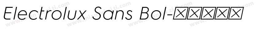 Electrolux Sans Bol字体转换